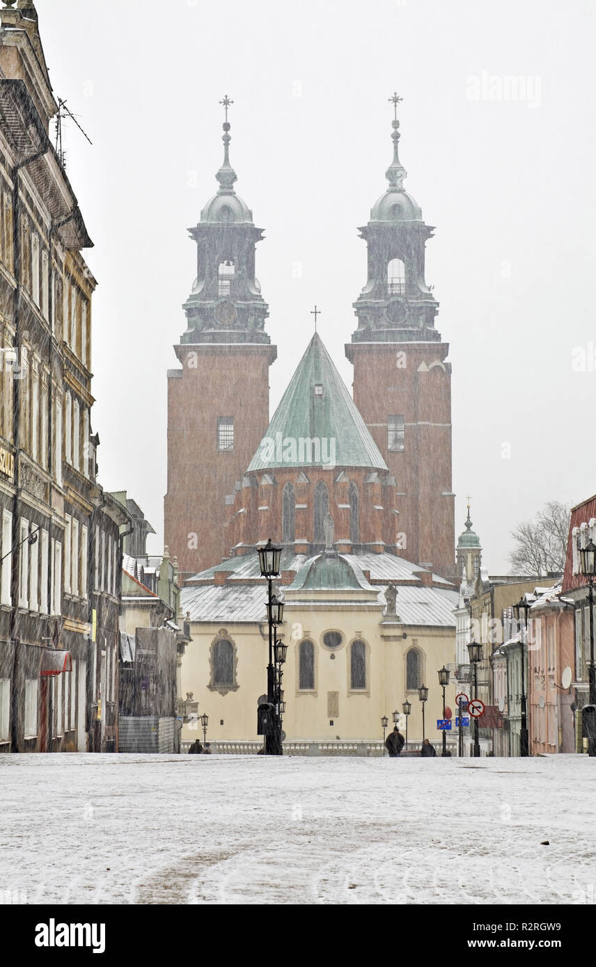 Cathédrale de Gniezno Royal. Pologne Banque D'Images