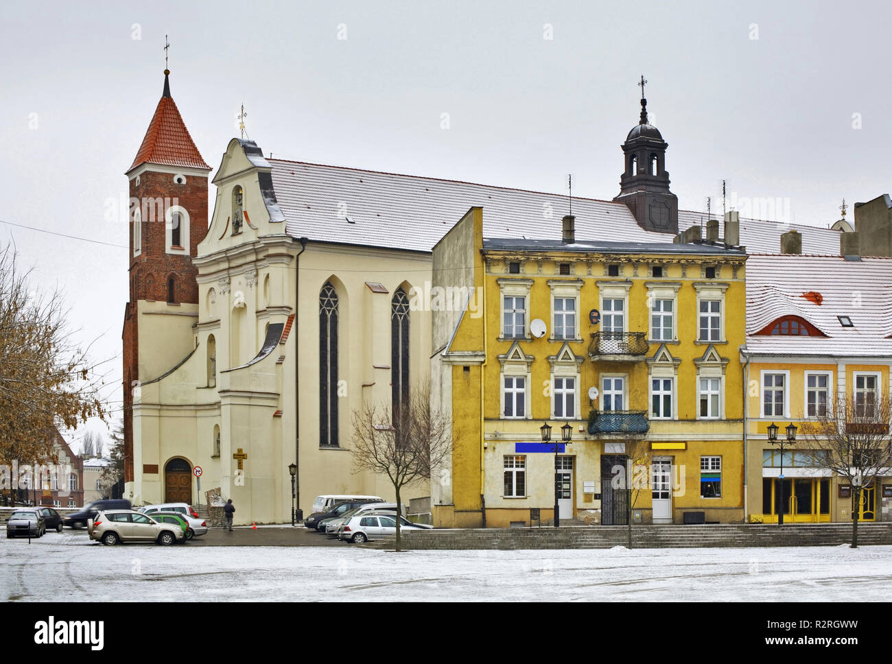 La place de marché à Gniezno. Pologne Banque D'Images