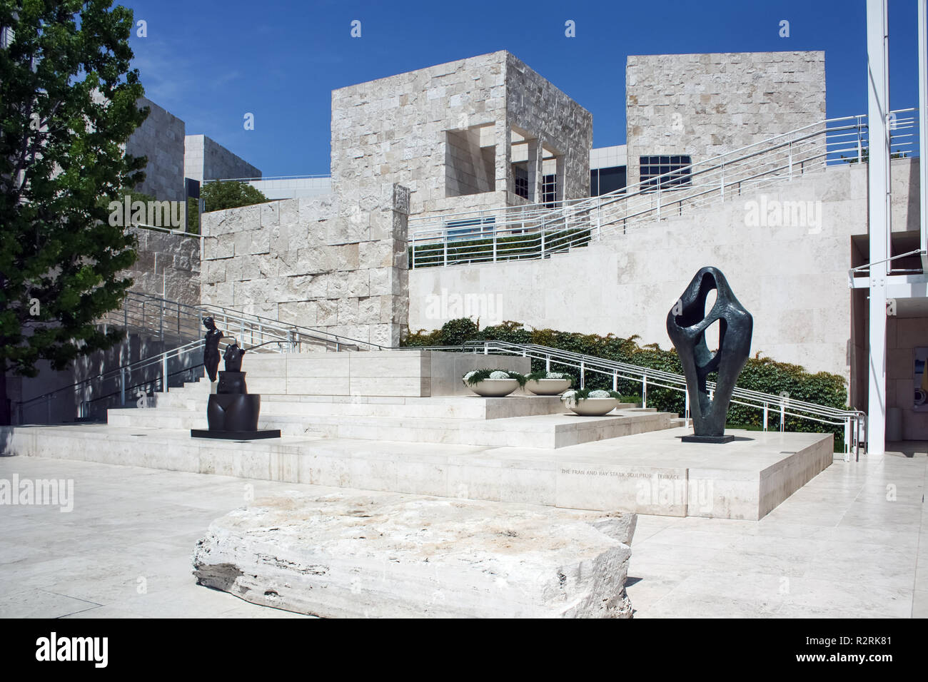 LOS ANGELES, USA - 4 juin 2009 : Le centre Getty Museum de Los Angeles California USA a été conçu par l'architecte Richard Meier en 1997 Banque D'Images