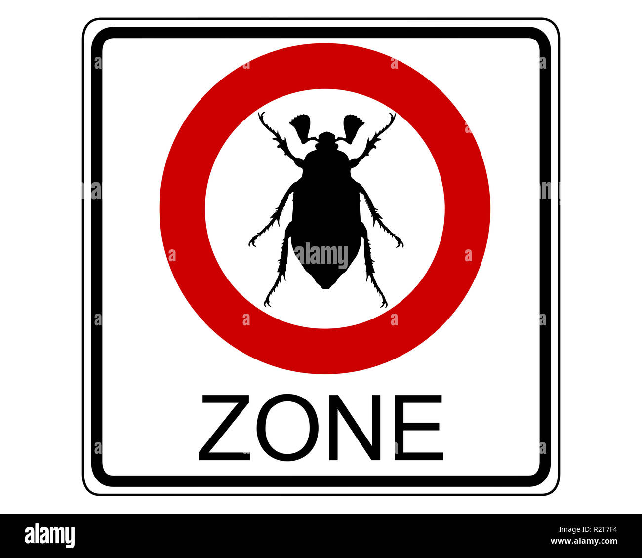 Plaque d'maikÃ¤fer zone Banque D'Images