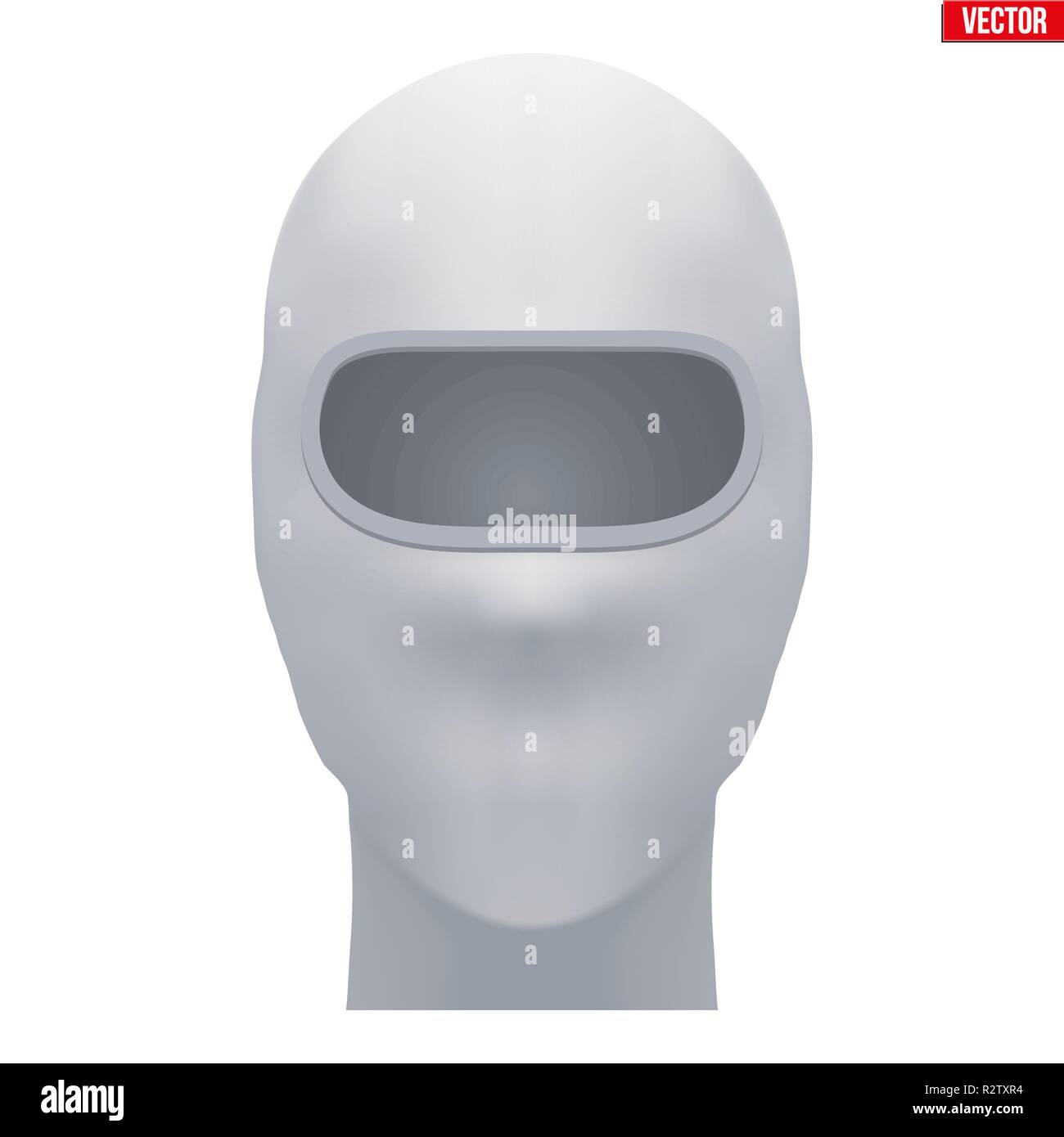 Cagoule blanche masque de ski Illustration de Vecteur