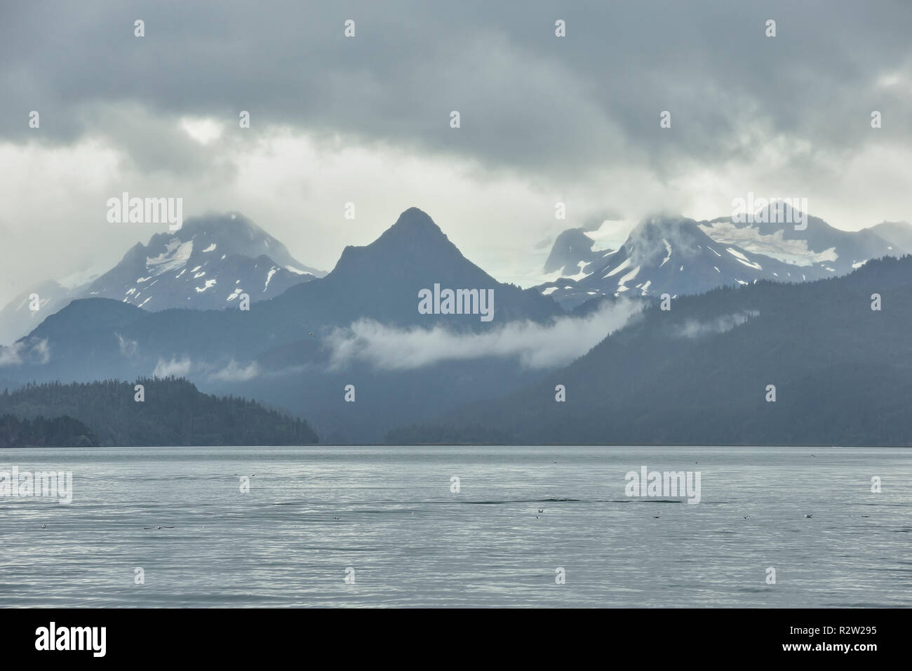Une vue de la baie Kachemak State Park de Homer Spit, Alaska Banque D'Images