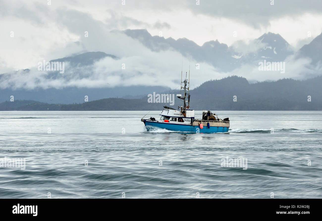 Homer, AK - Aug 23, 2018 : une vue de la baie Kachemak Spit de Homer, Alaska Banque D'Images