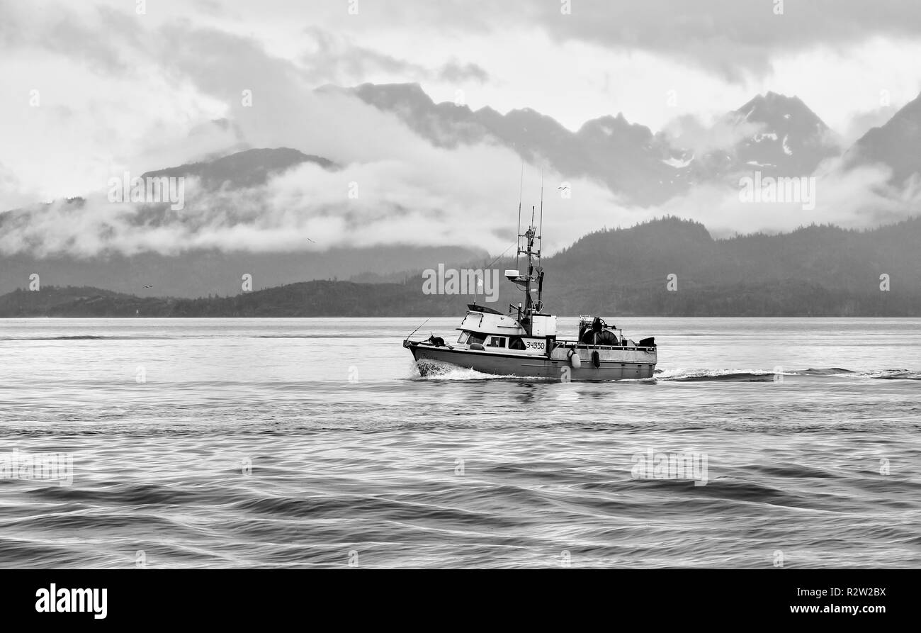 Homer, AK - Aug 23, 2018 : une vue de la baie Kachemak Spit de Homer, Alaska Banque D'Images
