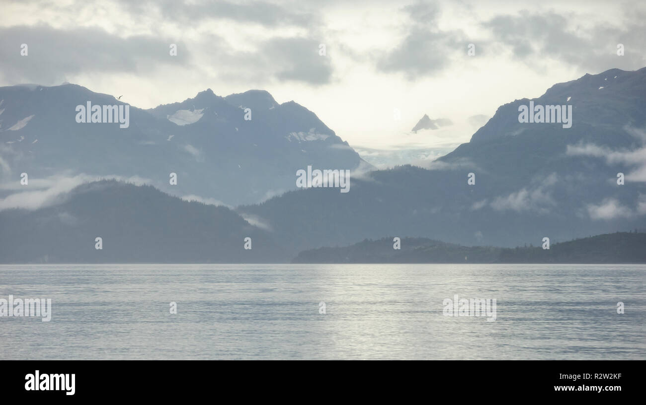 Une vue de la baie Kachemak State Park de Homer Spit, Alaska Banque D'Images