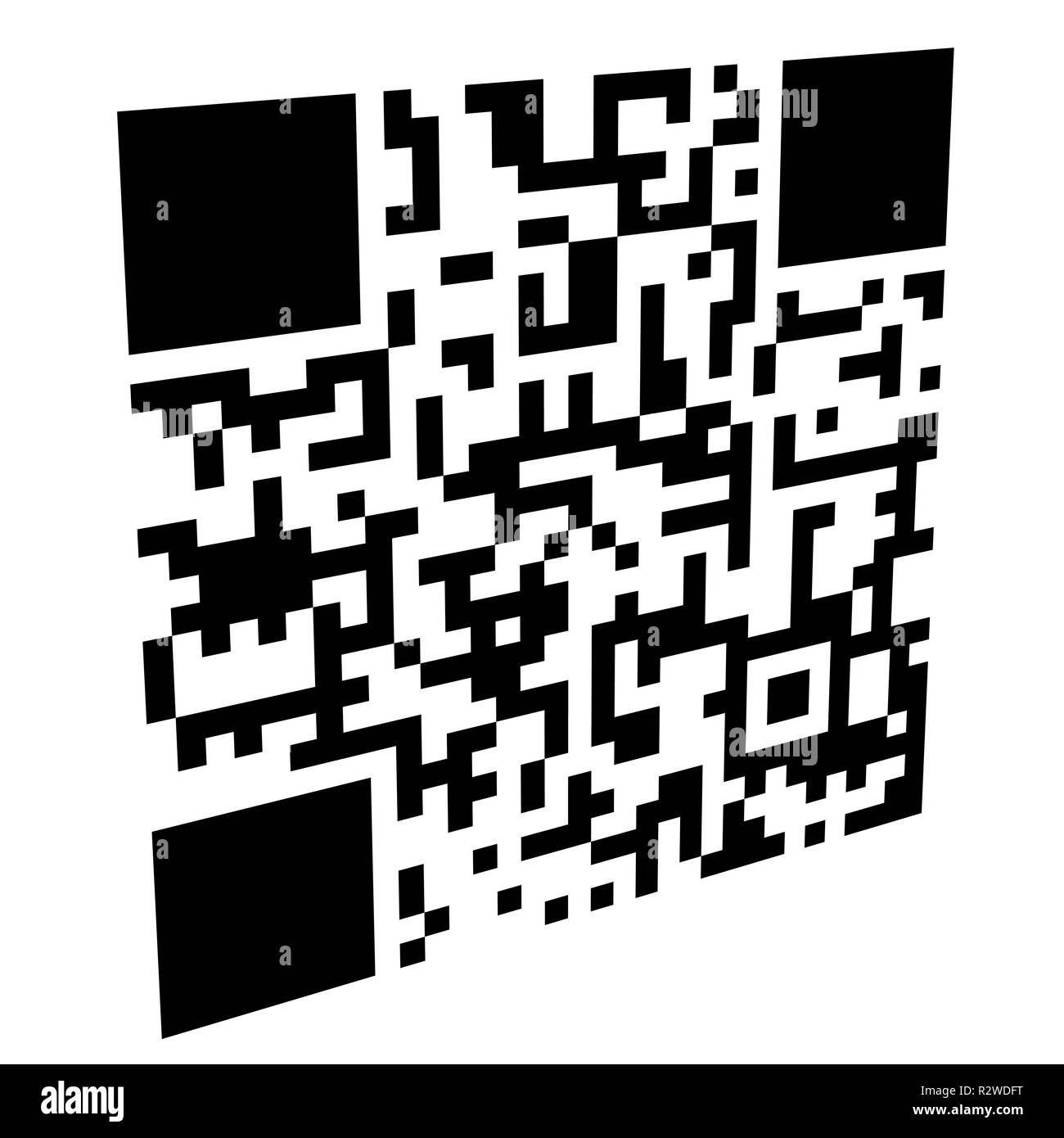 Qr code 3D Banque D'Images
