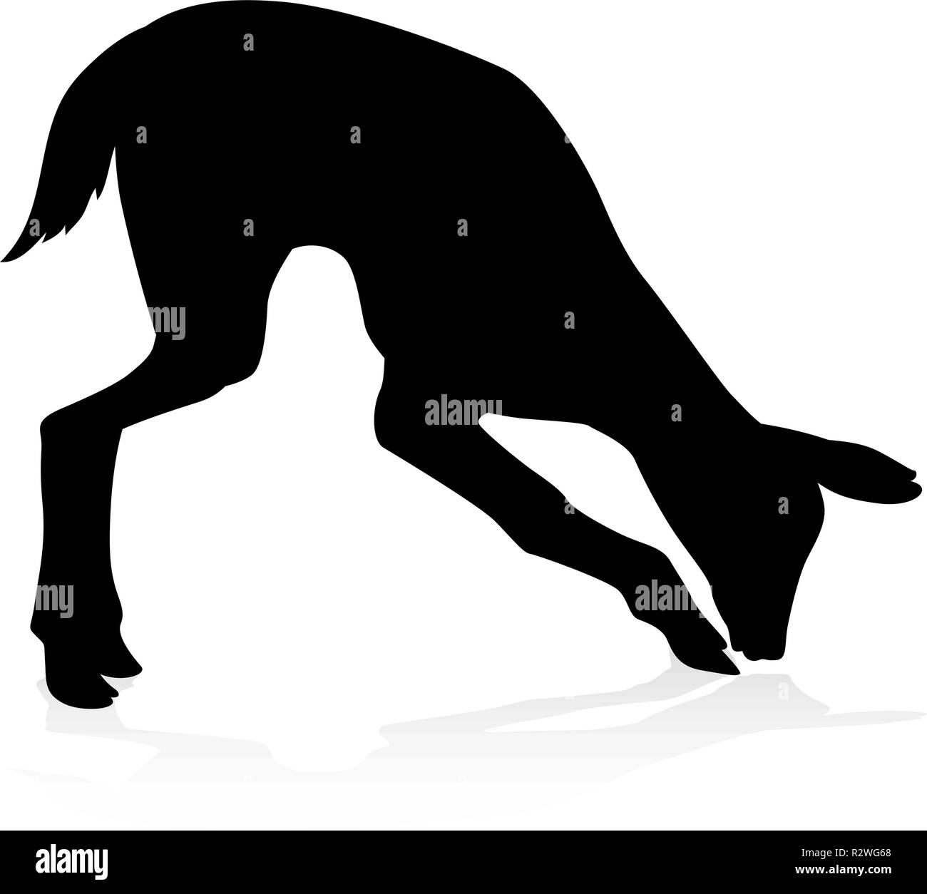 Silhouette Animal Deer Illustration de Vecteur