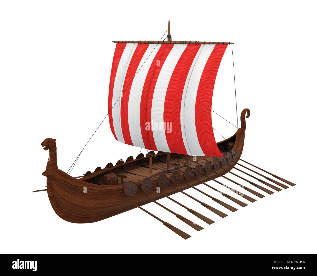 Viking Ship Isolated Banque D'Images