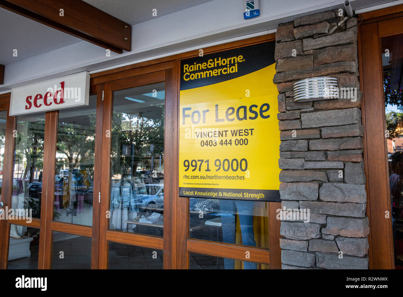 Magasin de vêtements de semences commercialisées pour location à Sydney, Australie Banque D'Images