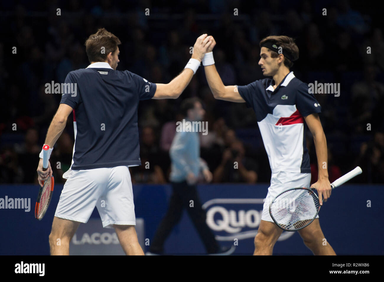 O2, London, UK 18 novembre 2018. Finales ATP Nitto Jour 8 finale du match. Credit : Malcolm Park/Alamy. Banque D'Images