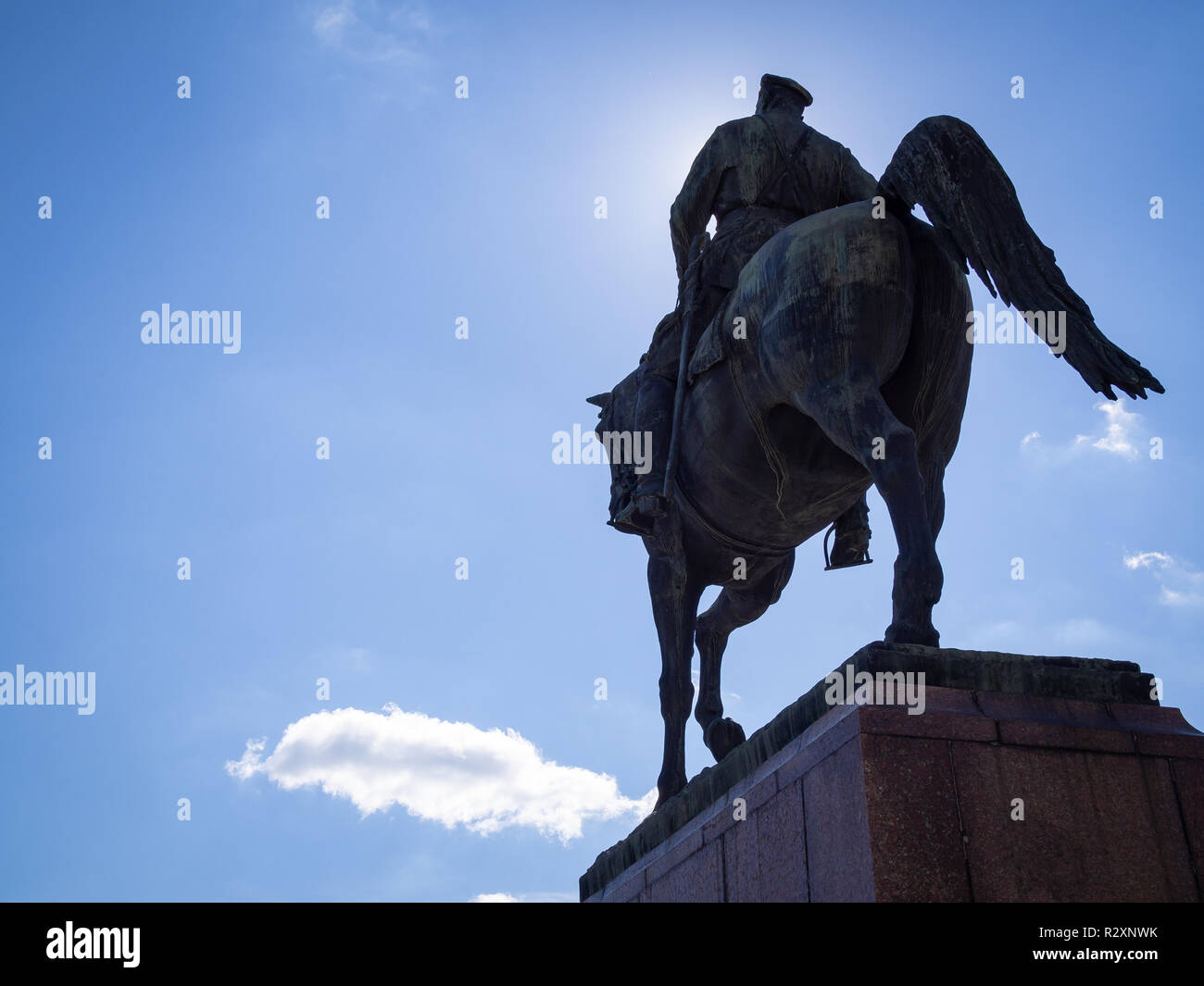 CHISINAU, MOLDOVA-Octobre 3, 2018 : Grigore Kotovski Dubinovschi la statue de Lazar (vue arrière) Banque D'Images