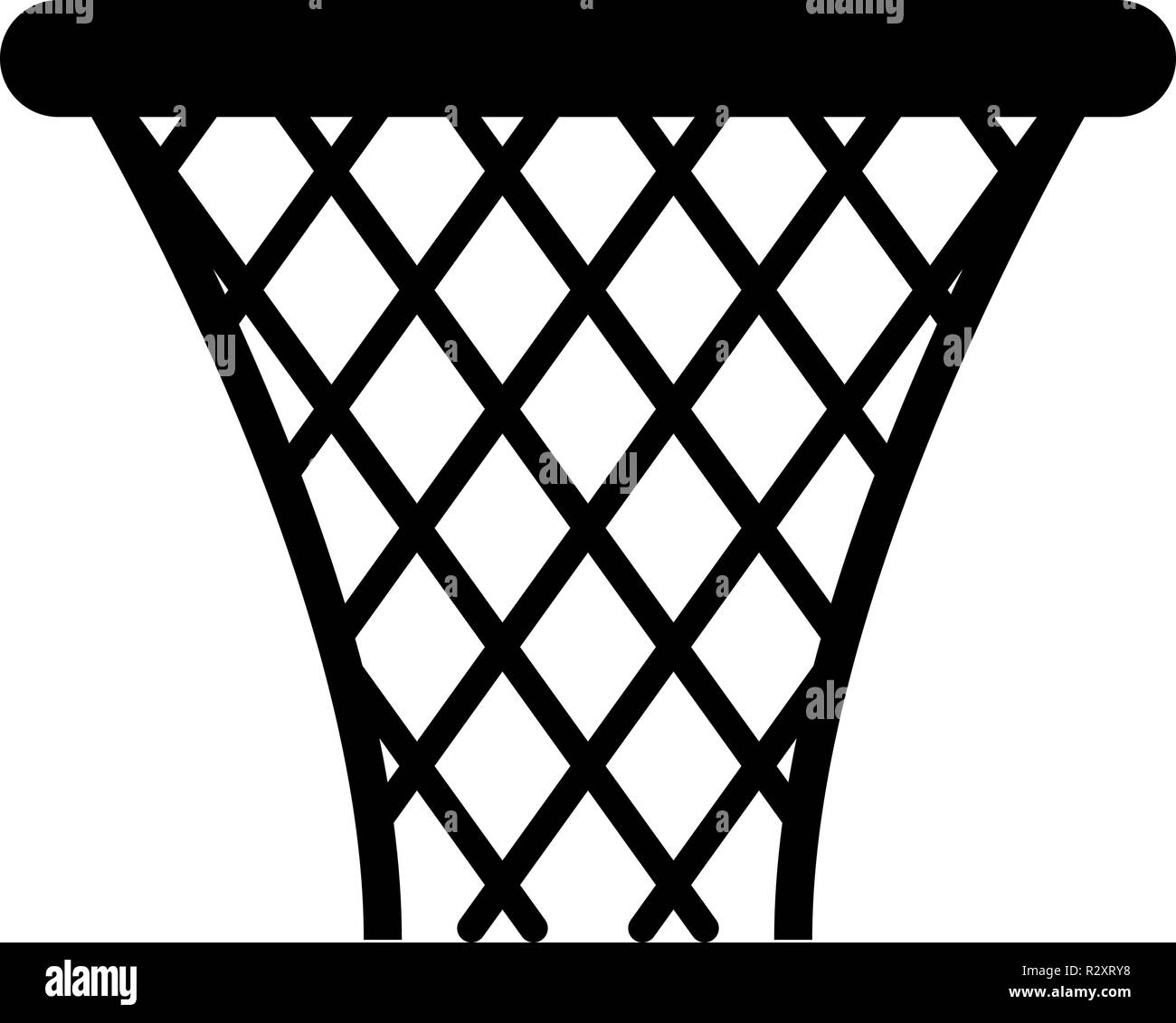 Panier de basket-ball panier net Streetball icon noir vecteur de couleur I télévision image simple style Illustration de Vecteur