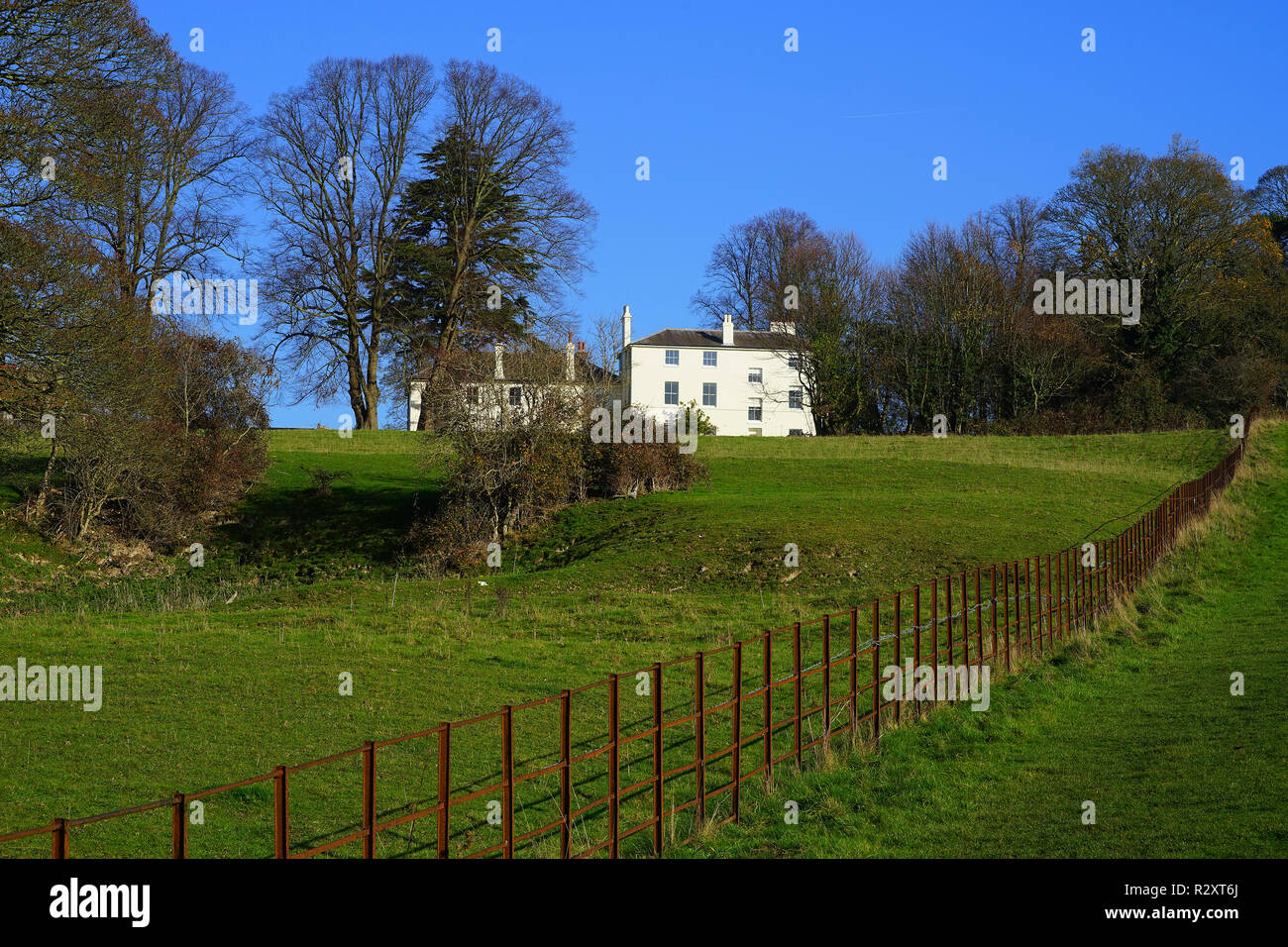 Maison Goldingtons vu de la vallée d'échecs dans le Hertfordshire Banque D'Images