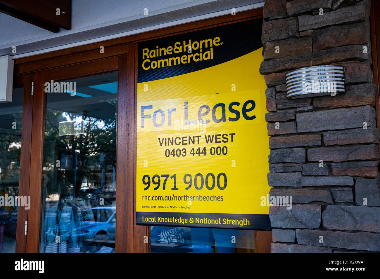 Unité de vente au détail à Sydney commercialisé à louer et à vendre,Sydney, Australie Banque D'Images