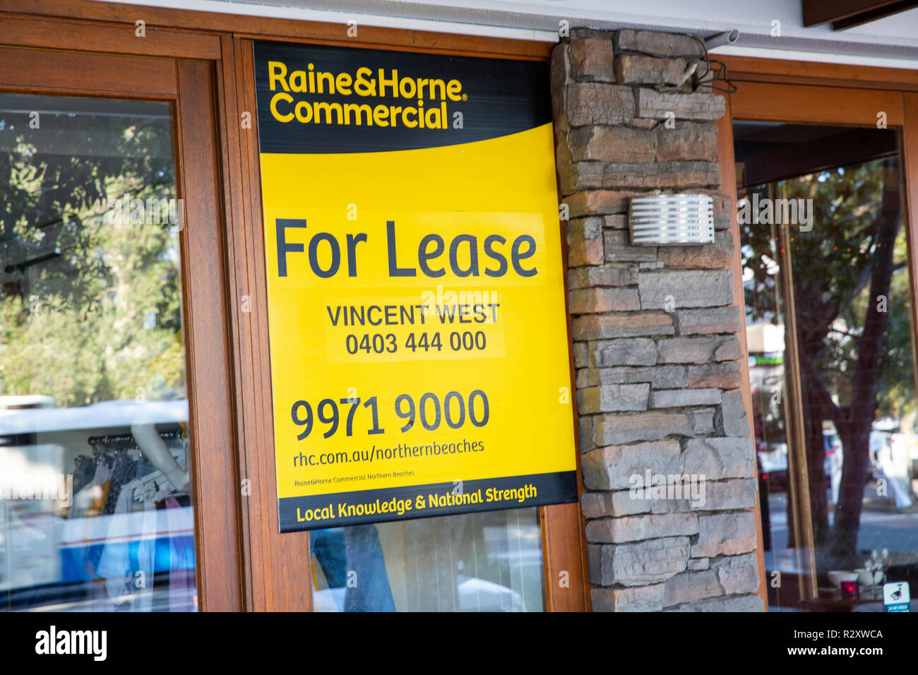 Unité de vente au détail à Sydney commercialisé à louer et à vendre,Sydney, Australie Banque D'Images