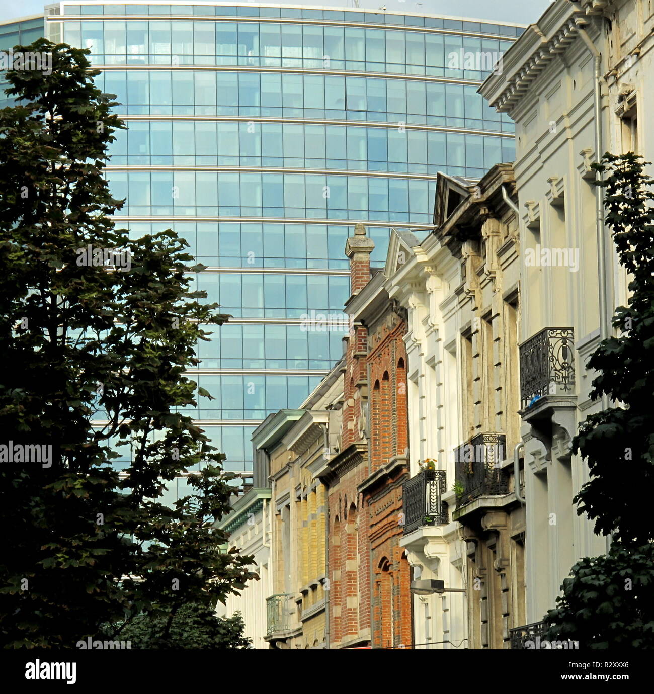 Quartier européen à Bruxelles Banque D'Images
