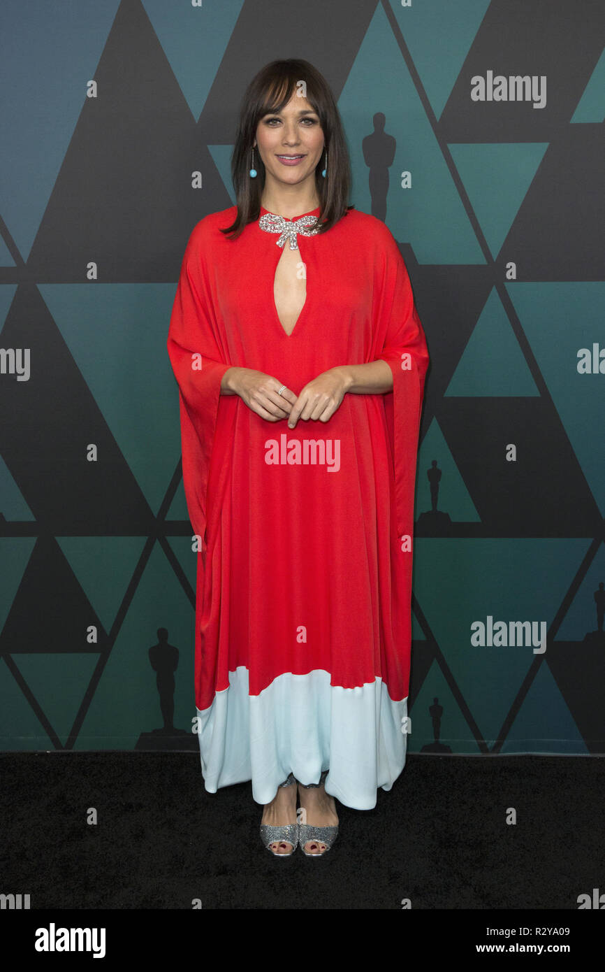 Rashida Jones assiste à l'Académie, en 2018 dans le prix annuel gouverneurs Ray Dolby Ballroom au Hollywood & Highland Center à Hollywood, CA, le dimanche 18 novembre, 2018. Banque D'Images