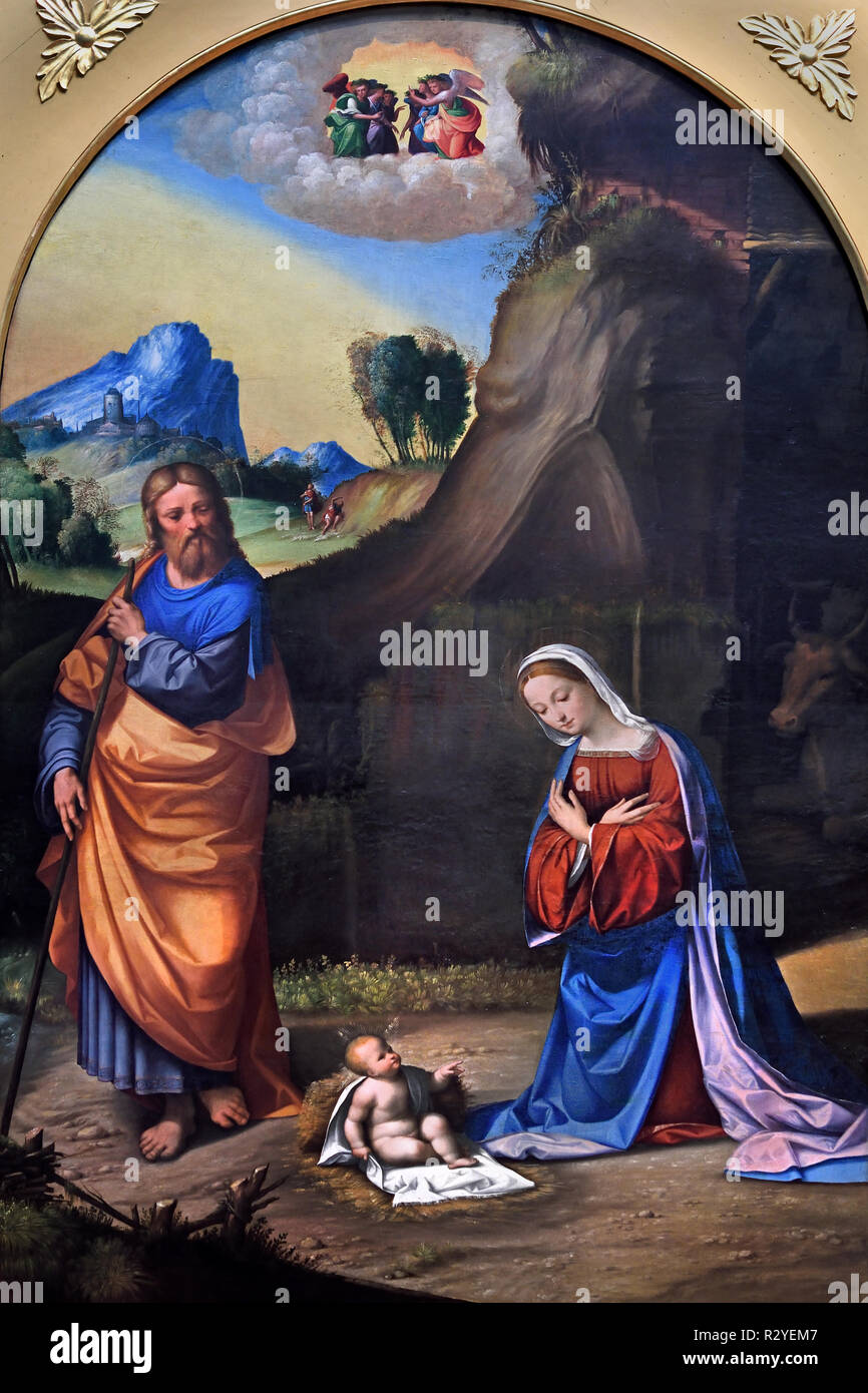 Natività - Nativité 1513 Garofalo (Benvenuto Tisi) 1476-1559 15-16ème siècle, l'Italie, l'italien Banque D'Images