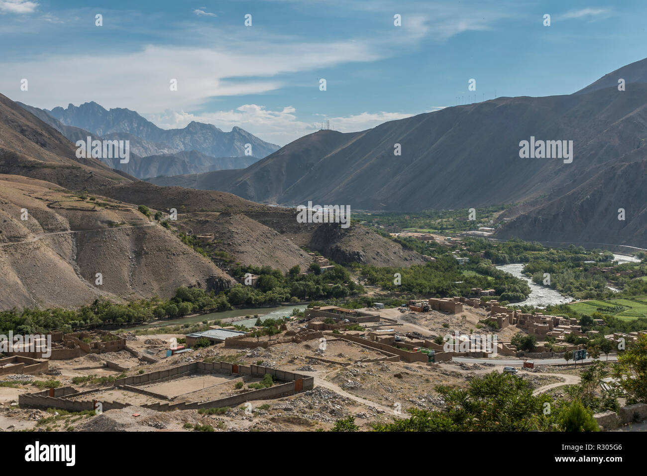 La rivière Panjshir, Afghanistan Banque D'Images