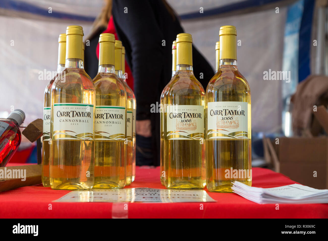 Vin blanc anglais, carr taylor Vins et vignoble, Westfield, East Sussex, UK Banque D'Images