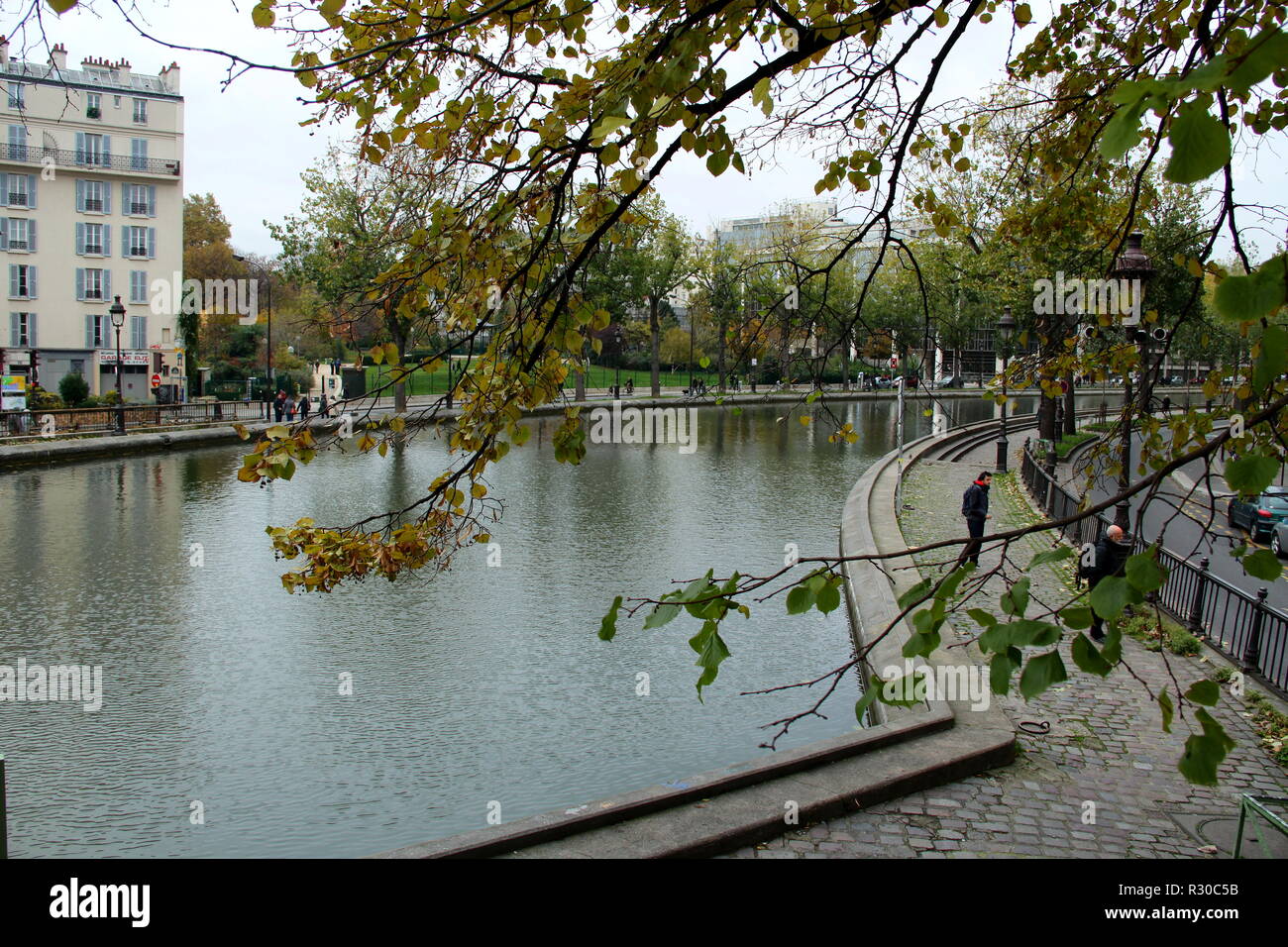 Bassin de la Villette, Paris. Banque D'Images
