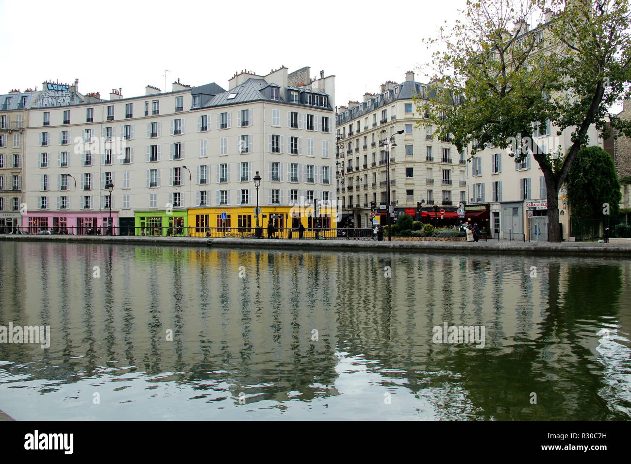 Bassin de la Villette, Paris. Banque D'Images