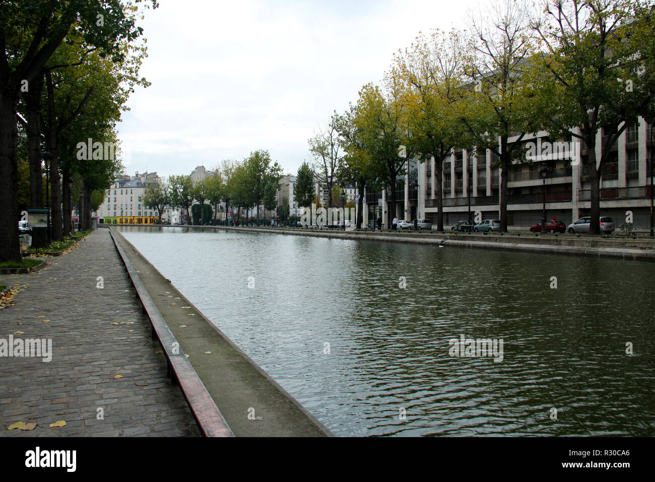 Bassin de la Villette, Paris. Banque D'Images