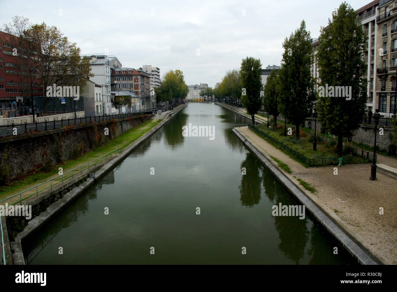 Bassin de la Villette, Paris. Banque D'Images