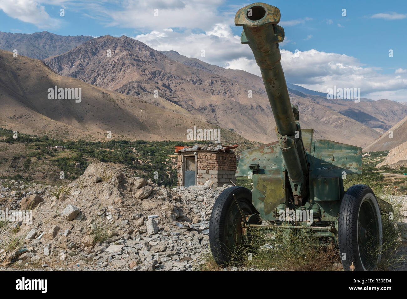 La rouille de l'invasion soviétique de l'Afghanistan en 1979, la vallée du Panshir, en Afghanistan Banque D'Images