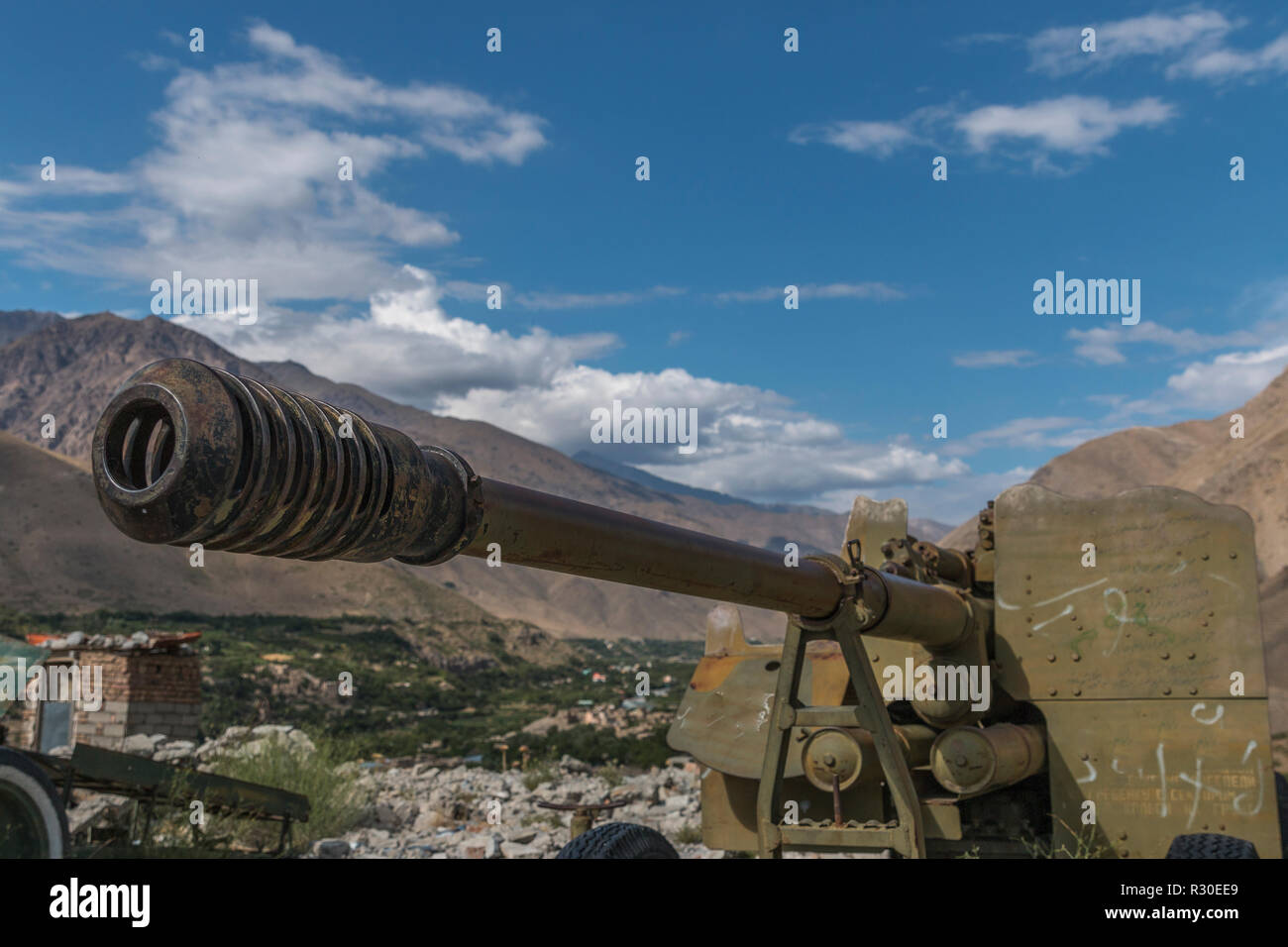 La rouille de l'invasion soviétique de l'Afghanistan en 1979, la vallée du Panshir, en Afghanistan Banque D'Images