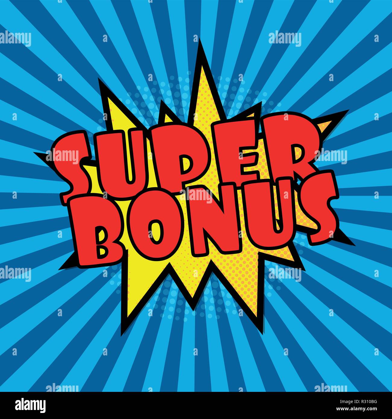 Bulle de dialogue pop comique moderne avec des points Illustration de Vecteur