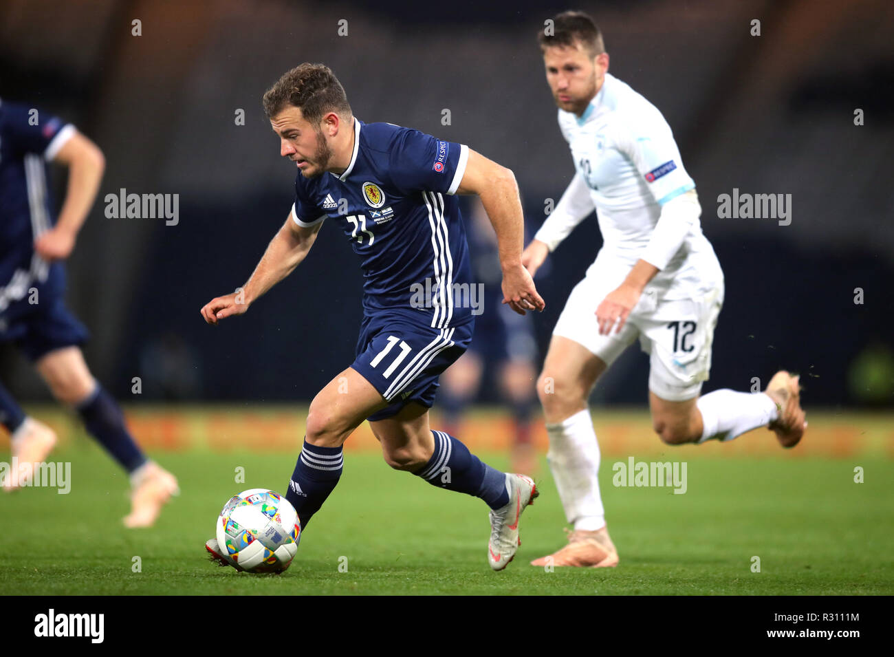 Scotland's Ryan Fraser en action au cours de l'UEFA Ligue des Nations Unies, Groupe C1 match à Hampden Park, Glasgow. Banque D'Images