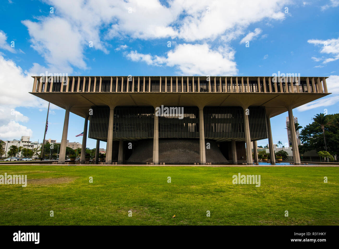 State Capitol, Honolulu, Oahu, Hawaii, USA Banque D'Images