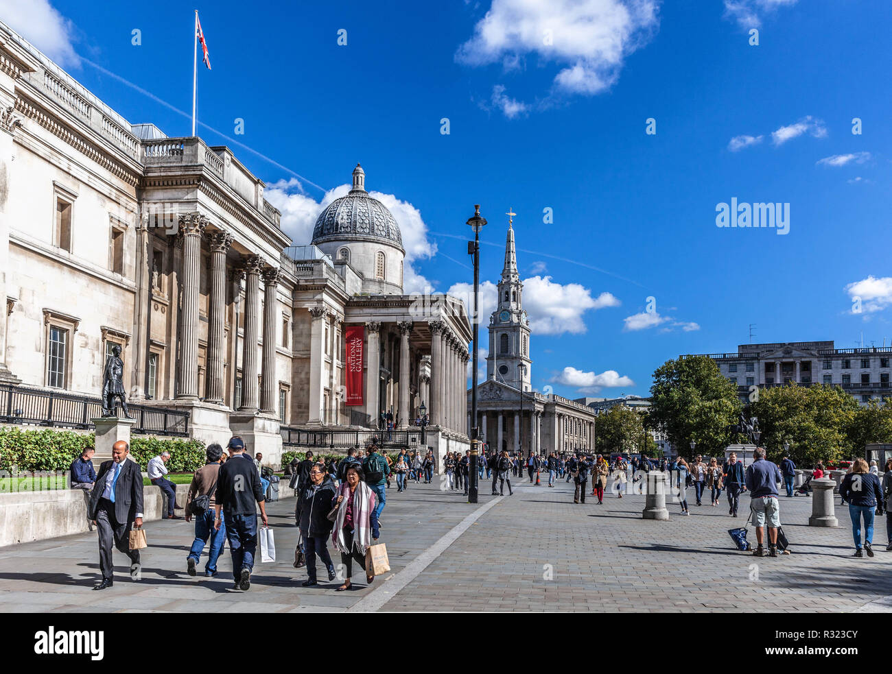 Trafalgar Square, Londres, Angleterre, Royaume-Uni. Banque D'Images