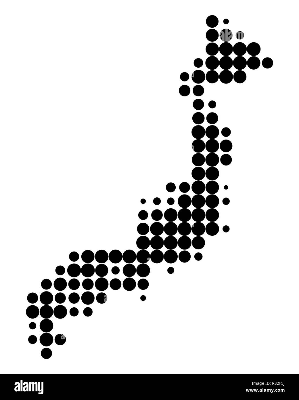 carte du Japon Banque D'Images