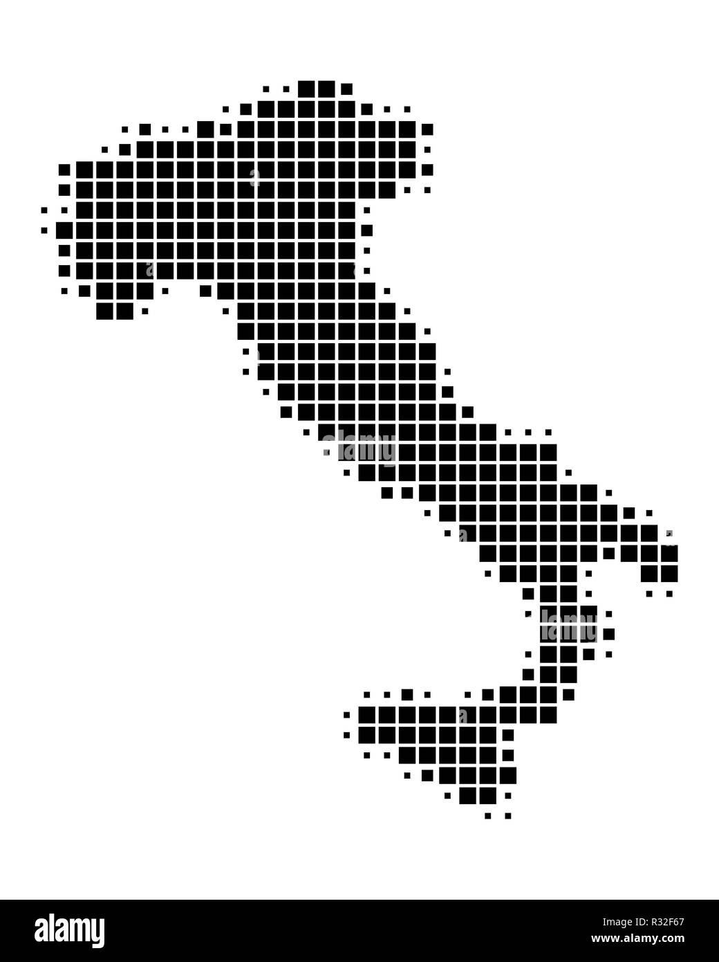 carte de l’Italie Banque D'Images