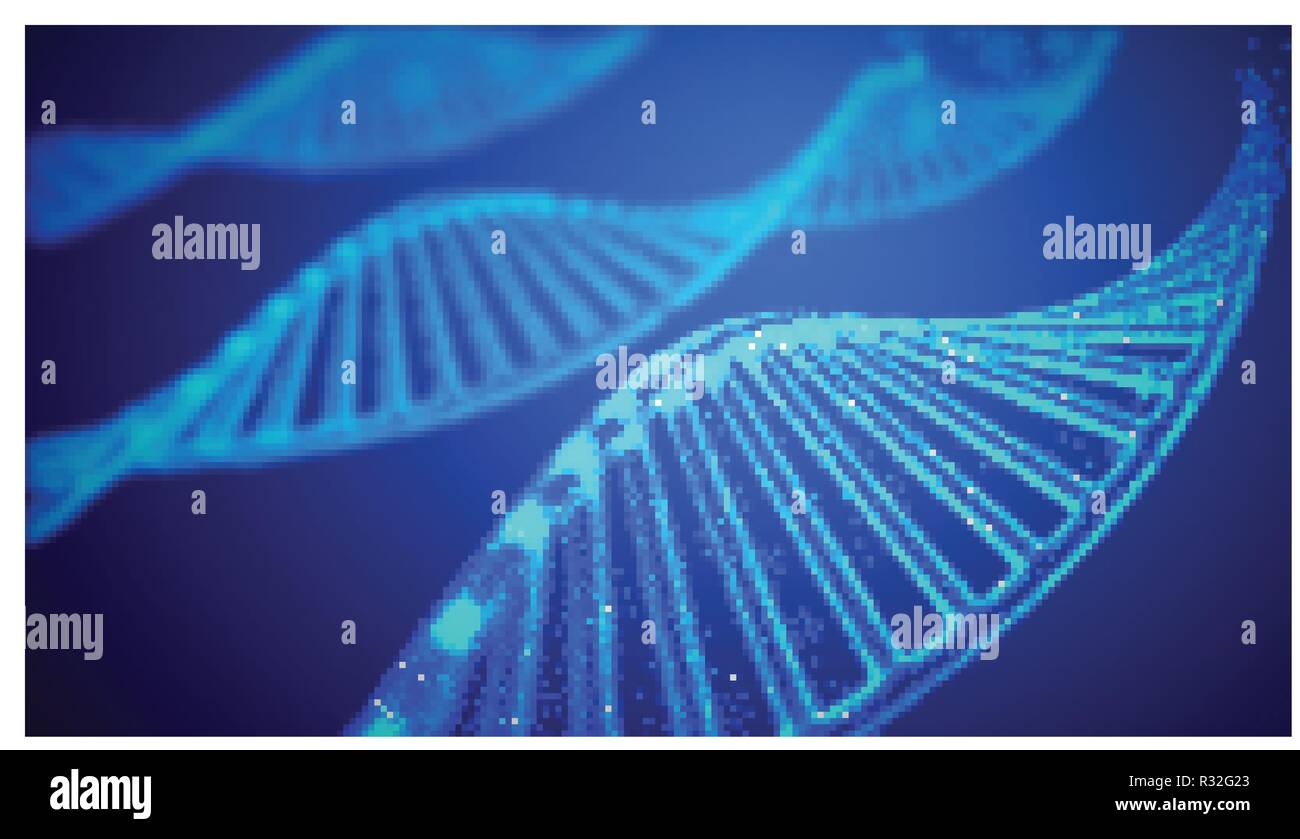Illustration vecteur d'ADN du génome humain. La structure de l'ADN 10 EPS. Concept de séquençage du génome de l'OGM et de l'édition du génome. La chimie pharmaceutique et de la recherche de l'ADN. Molécule de la biotechnologie de la connexion . L'ADN du génome humain crispr. Illustration de Vecteur