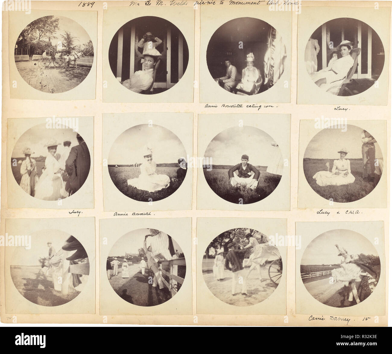 Charles Walter Amory album de famille. En date du : 1888-1897. Dimensions : taille de la page : 27 x 33,5 cm (10 5/8 x 13 3/16 po.) dans l'ensemble (ouvert) : 27 x 70,8 cm (10 5/8 x 27 7/8 in.). Album : moyen d'épreuves et de l'albumine s'imprime. Musée : National Gallery of Art, Washington DC. Auteur : américain du xixe siècle. Banque D'Images