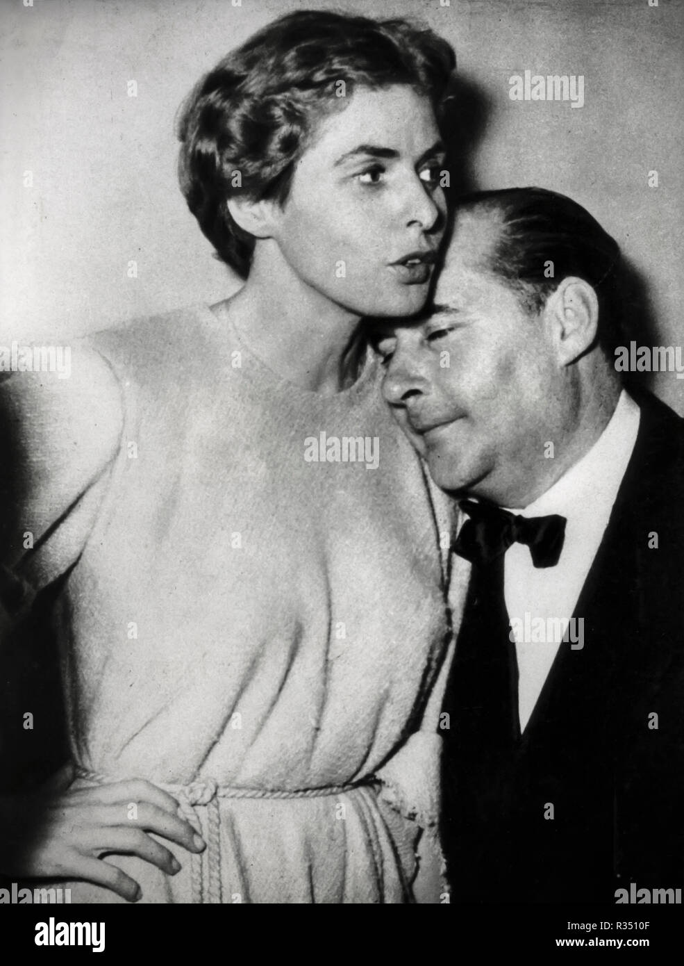 Ingrid Bergman et Roberto Rossellini Banque D'Images