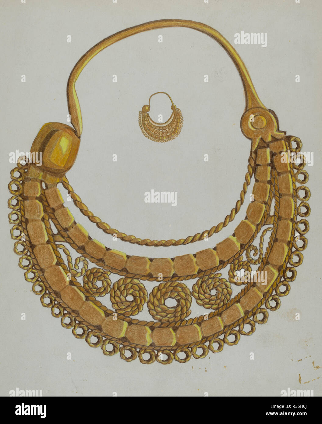 Boucle d'or. En date du : ch. 1937. Dimensions : hors tout : 28 x 23,1 cm (9 x 11 1/8 in.). Médium : aquarelle et graphite sur papier. Musée : National Gallery of Art, Washington DC. Auteur : la marche de Tulita. Banque D'Images Boucle d'or. En date du : ch. 1937. Dimensions : hors tout : 28 x 23,1 cm (9 x 11 1/8 in.). Médium : aquarelle et graphite sur papier. Musée : National Gallery of Art, Washington DC. Auteur : la marche de Tulita. Banque D'Images