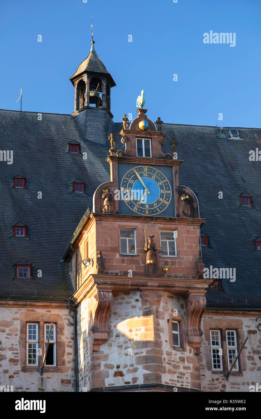 Hôtel de ville (Rathaus), Marburg, Hesse, Allemagne Banque D'Images