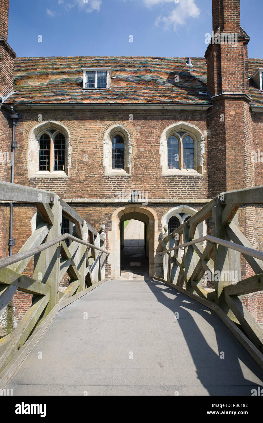 Le pont mathématique au Queens College de Cambridge conçu en 1748 par William Etheridge Banque D'Images