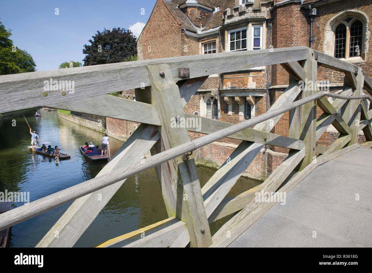 Le pont mathématique au Queens College de Cambridge conçu en 1748 par William Etheridge Banque D'Images