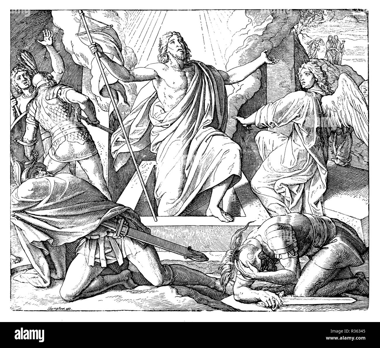 La résurrection du Christ, Julius Schnorr von Carolsfeld Banque D'Images