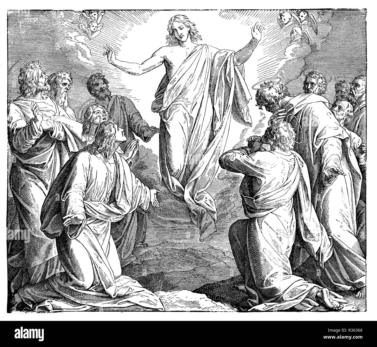 L'ascension du Christ, Julius Schnorr von Carolsfeld Banque D'Images