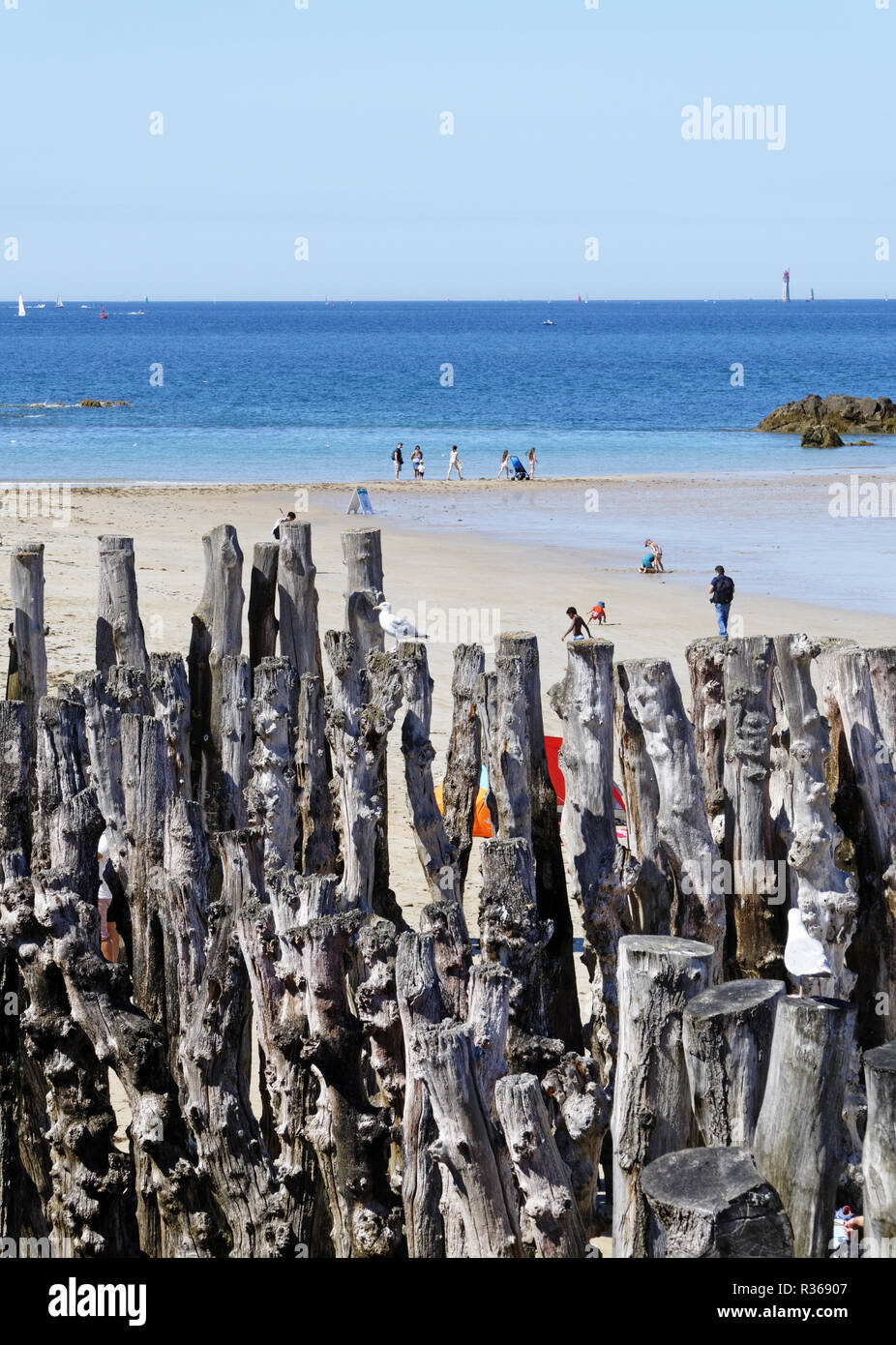 La Plage Du Sillon à Saint Malo Avec Brise Lames Ille Et