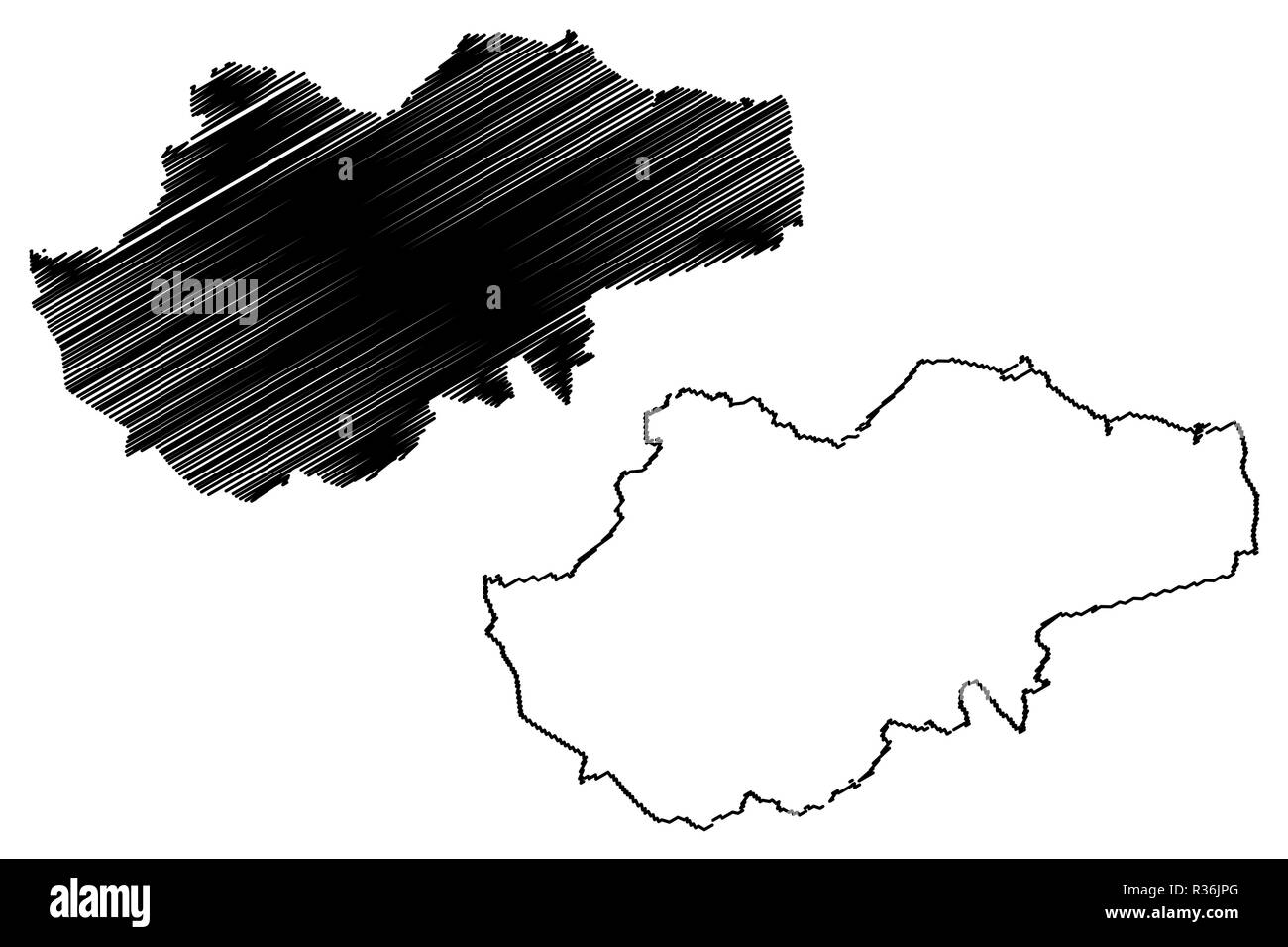Jambi (subdivisions de l'Indonésie, les provinces de l'Indonésie) map vector illustration, scribble sketch carte Jambi Illustration de Vecteur