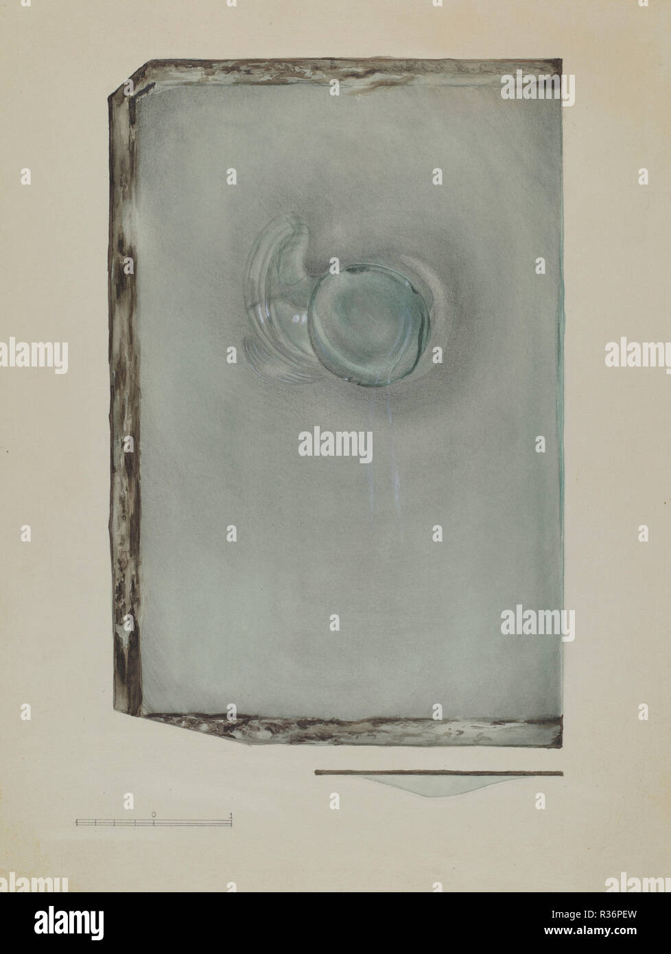 "Bull's Eye" en verre. En date du : 1935/1942. Dimensions : hors tout : 30,5 x 22,6 cm (12 x 8 7/8 in.). Médium : aquarelle et graphite sur carton. Musée : National Gallery of Art, Washington DC. Auteur : John Tarantino. Banque D'Images