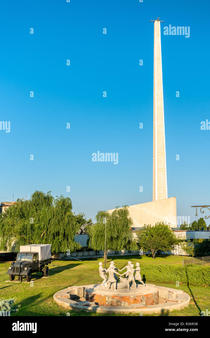Barmaley Memorial Fountain et la baïonnette au Musée de la bataille de Stalingrad à Volgograd, Russie Banque D'Images