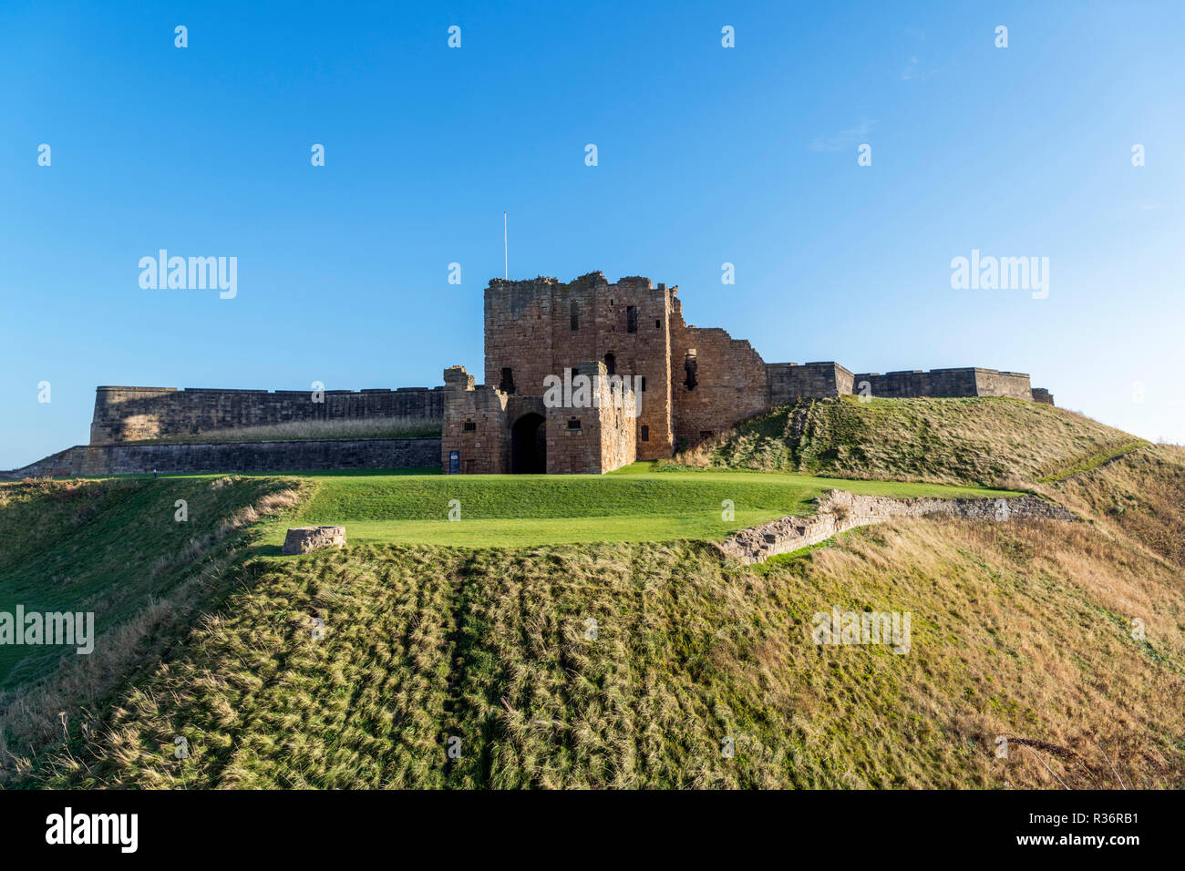 Tynemouth Castle, Tynemouth Castle et Prieuré, Tynemouth, Tyne et Wear, Angleterre, Royaume-Uni Banque D'Images